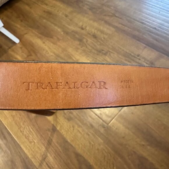 Mens Trafalgar leather croc embossed belt - Picture 4 of 6